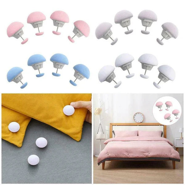 Pack of 4 Bedsheet Quilt Clips – Anti-Slip Grippers for Bed Covers & Duvets