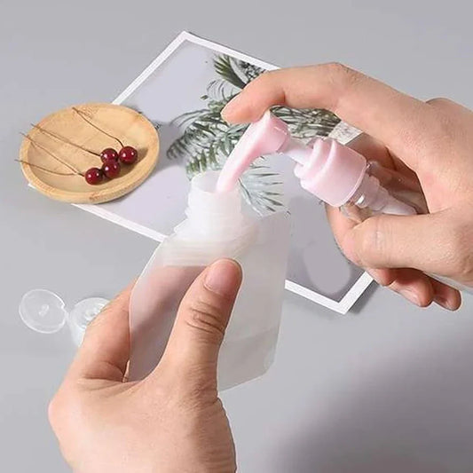 Transparent Travel Pouch – Leakproof Refillable Cosmetic & Toiletry Bag for Travel Essentials