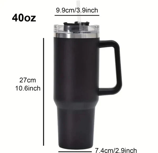1200 ml Large Capacity Tumbler with Handle & Straw – Leak-Proof Water Bottle