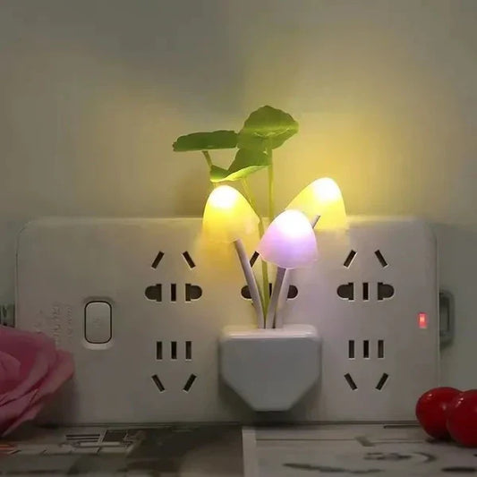 LED Mushroom Night Light – Automatic Sensor Control – Energy Efficient