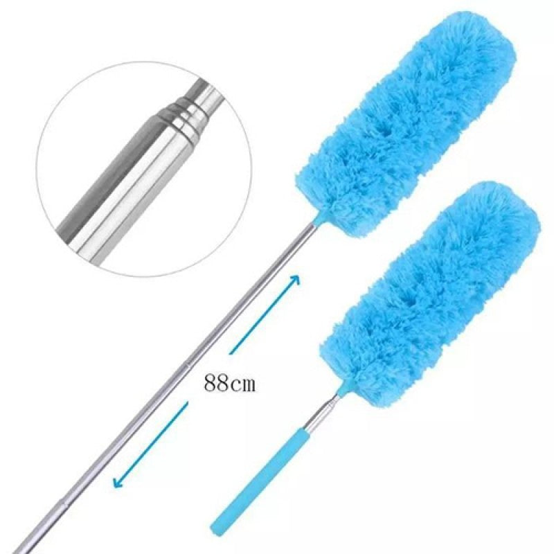 Flexible Microfiber Fan Duster with Long Rod Handle – Telescopic Cleaning Tool