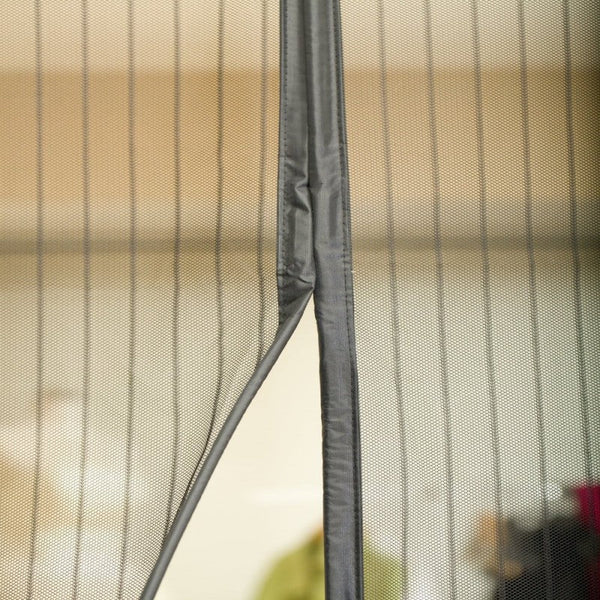 Magic Mesh Deluxe – Hands-Free Magnetic Screen Door Curtain (Keeps In Cool Air, Keeps Bugs Out)