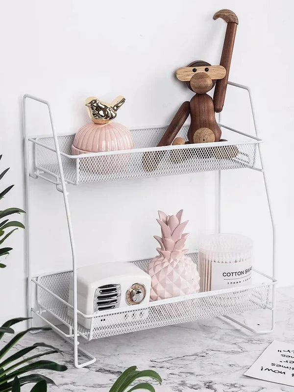 2-Layer Metal Stand Kitchen Storage Rack – Multipurpose Organizer for Kitchen & Bathroom in Pakistan