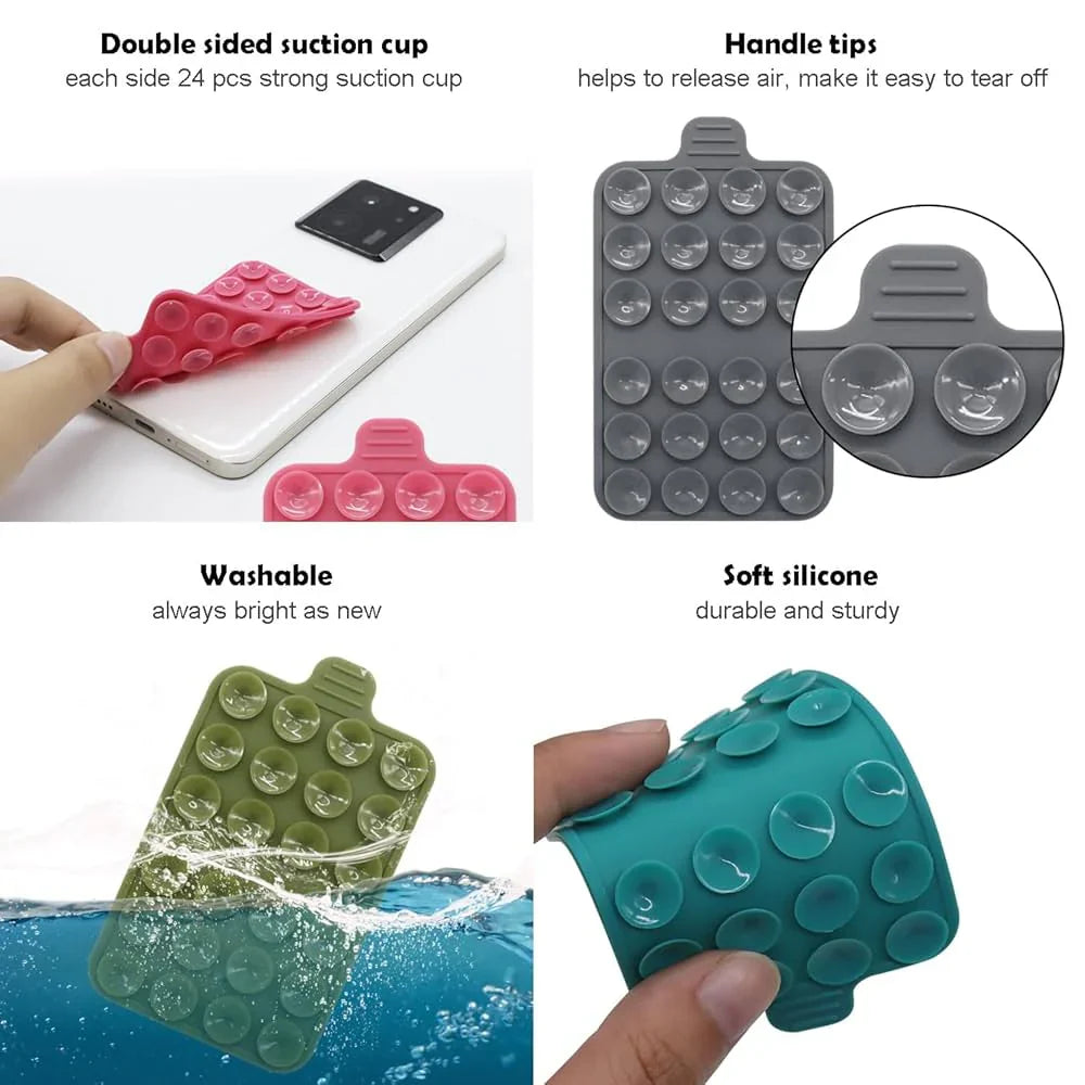 Premium Silicone Suction Cup Phone Holder β Anti-Fall Suction Pad for Mobile Phones & Tables