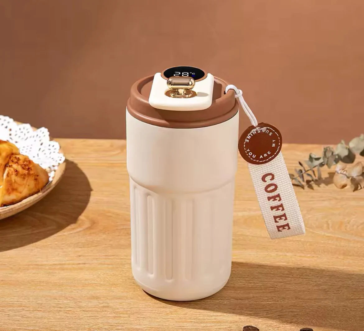 Smart Stainless Steel Coffee Mug with LED Temperature Display – Hot & Cold Travel Cup in Pakistan