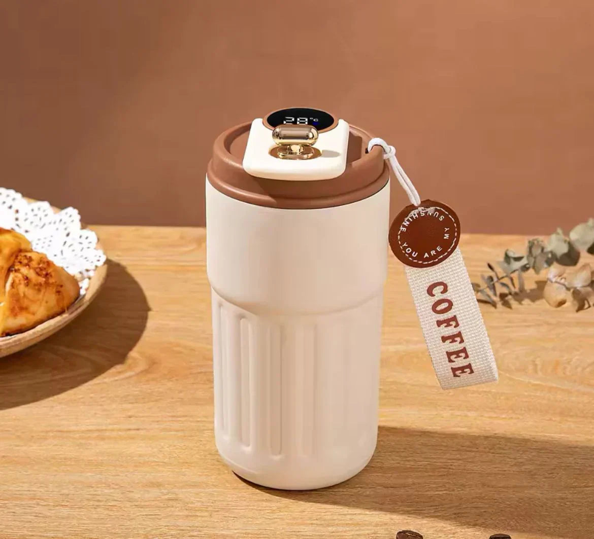 Smart Stainless Steel Coffee Mug with LED Temperature Display – Hot & Cold Travel Cup in Pakistan