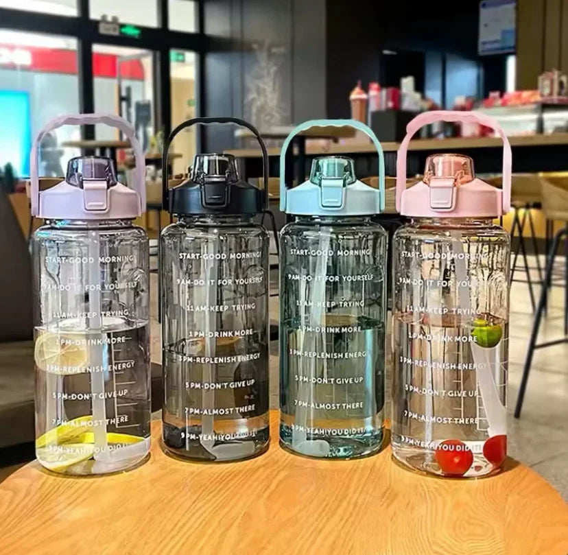 2L Portable Travel Water Bottle with Straw in Pakistan