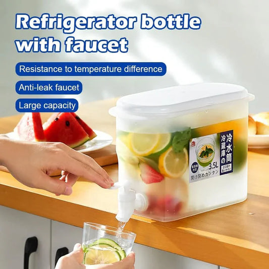 3.5L Beverage & Juice Dispenser – Large Capacity Cold Drink Container with Tap