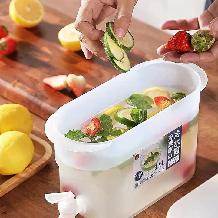 3.5L Beverage & Juice Dispenser – Large Capacity Cold Drink Container with Tap