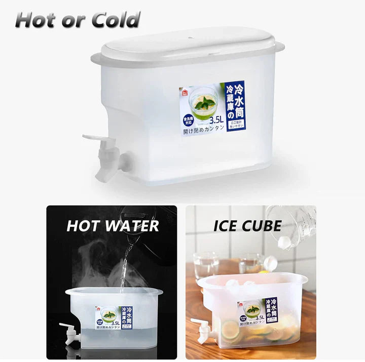3.5L Beverage & Juice Dispenser – Large Capacity Cold Drink Container with Tap
