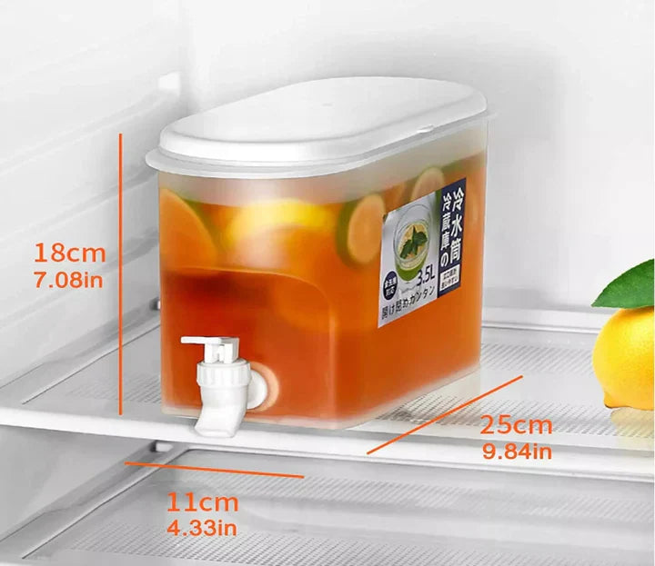 3.5L Beverage & Juice Dispenser – Large Capacity Cold Drink Container with Tap