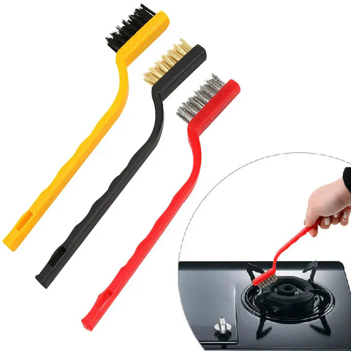 3 Pcs Wire Brush Set – Heavy-Duty Steel Brushes for Cleaning & Industrial Use