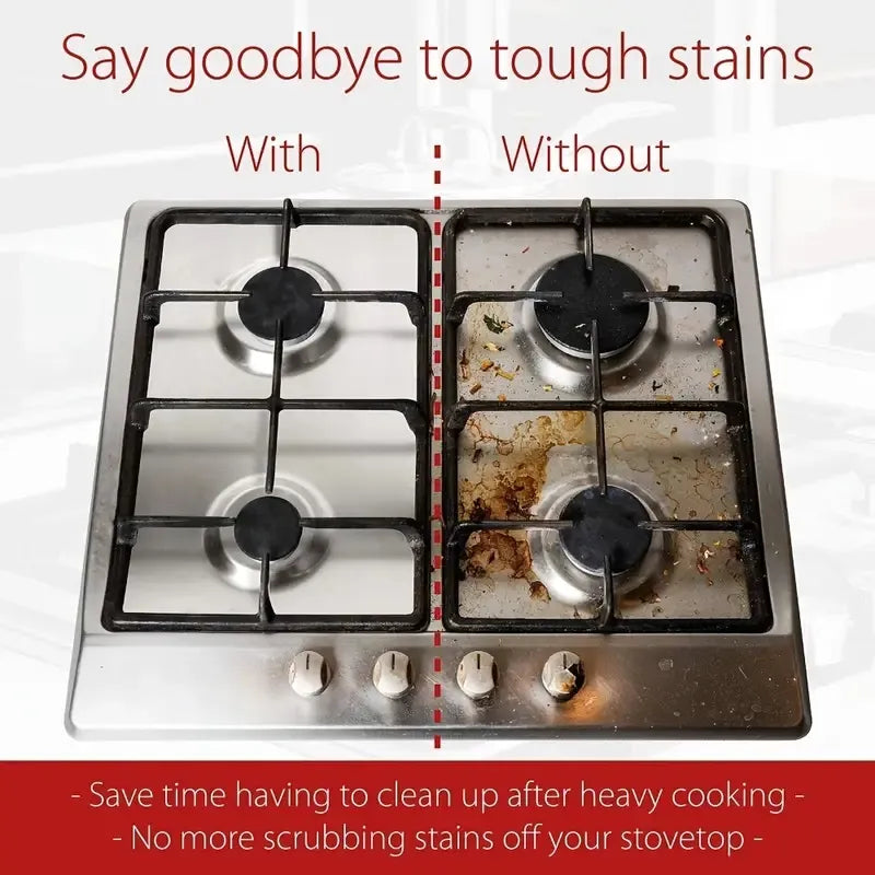 Pack of 10 - Disposable Aluminum Foil Round Gas Stove Burner Covers – Heat Resistant & Grease-Proof