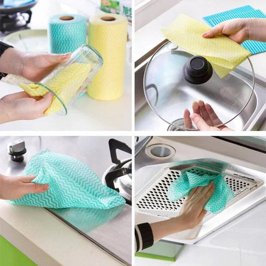Reusable & Washable Tissue Towel – Eco-Friendly Cleaning Wipes (Pack of 50)