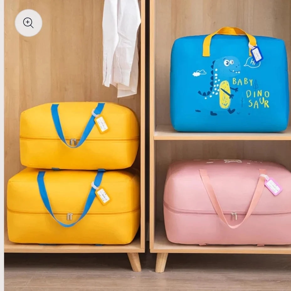 Double Zipper Dino Storage Bag for Kids – Fun & Spacious Organizer