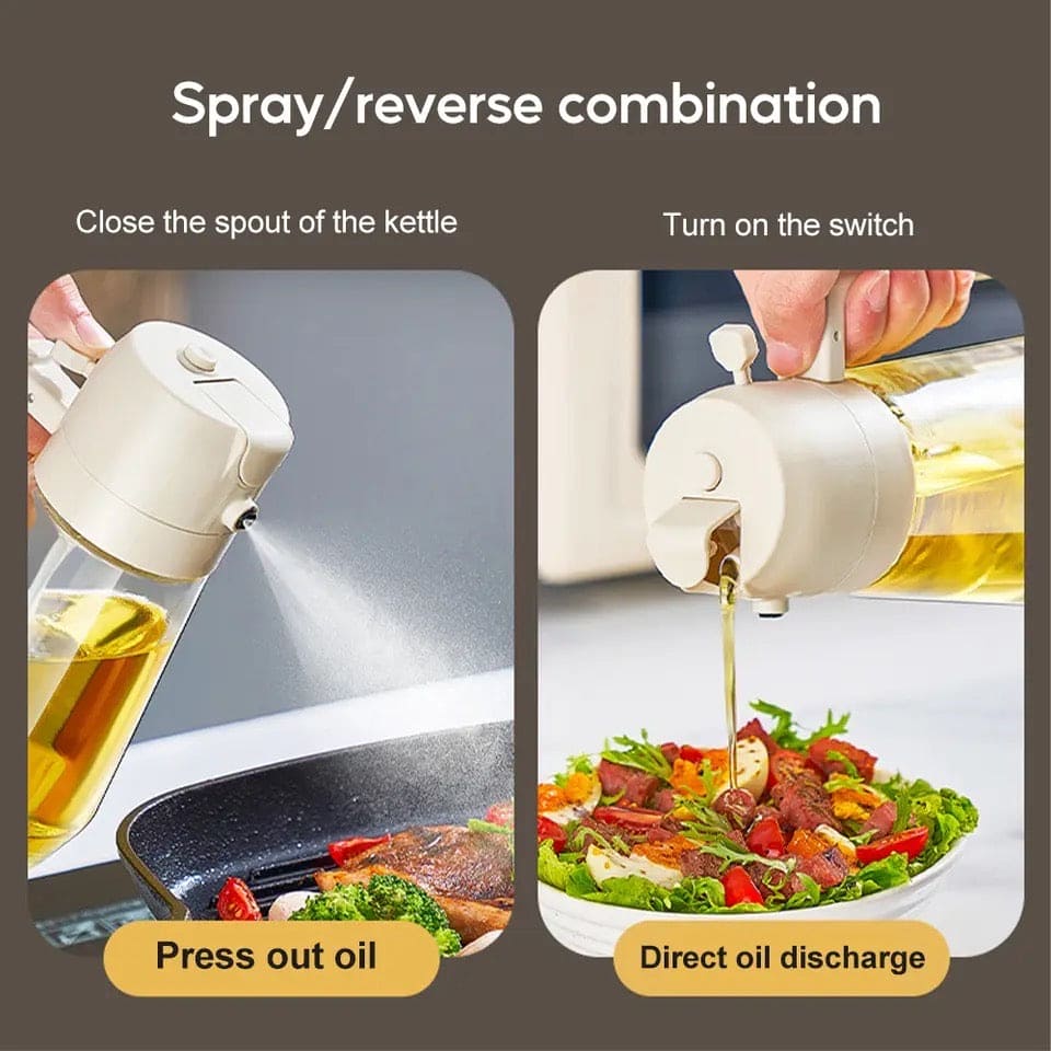 580ml Premium Glass Oil Spray Bottle – Refillable Kitchen Cooking Oil Sprayer in Pakistan
