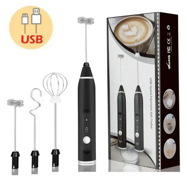 Electric Rechargeable Coffee Beater & Milk Frother – Premium Stainless Steel Foam Maker in Pakistan