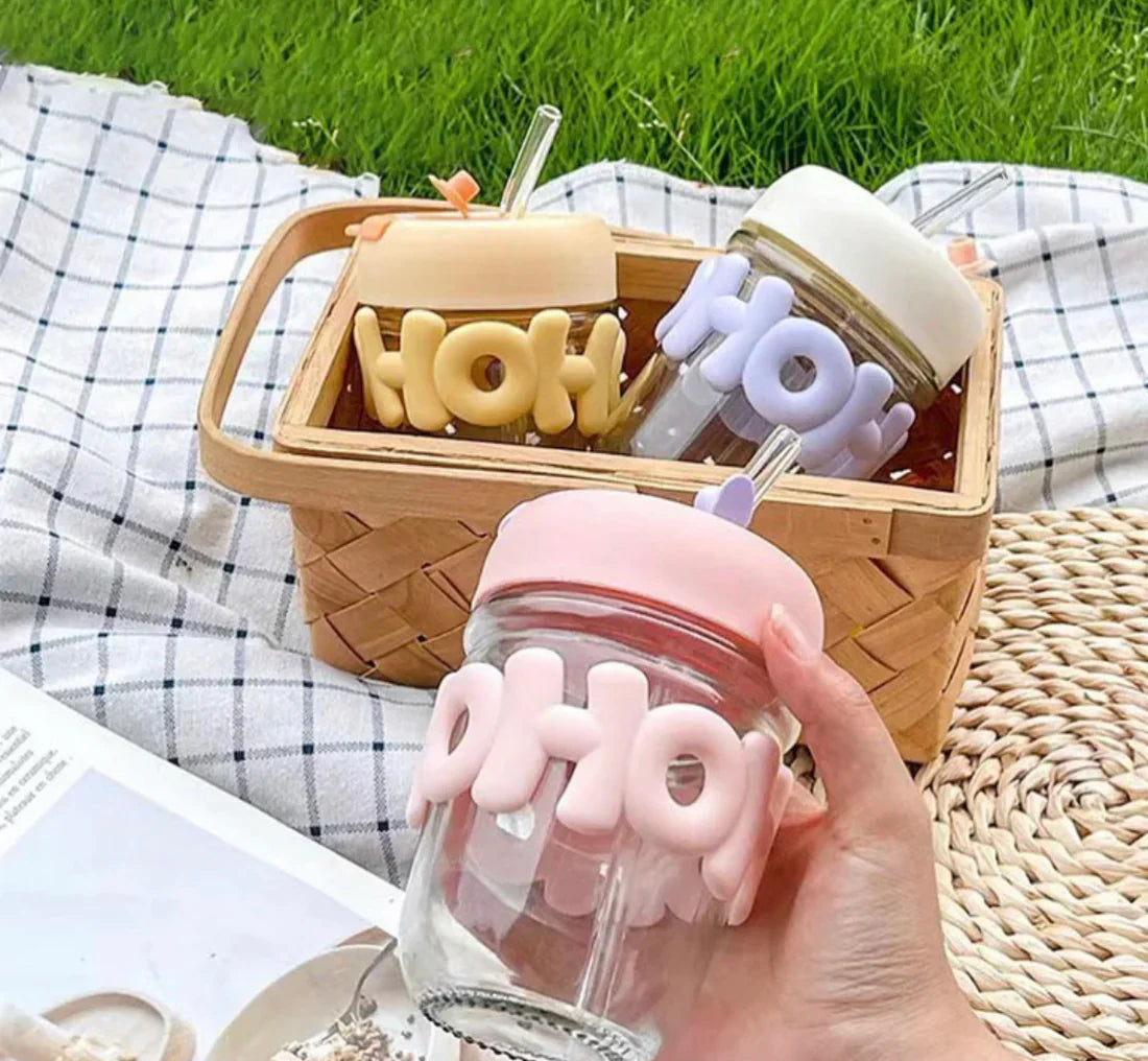 350ml Coffee Glass Mug with Elegant Pearl Handle – Heat Resistant