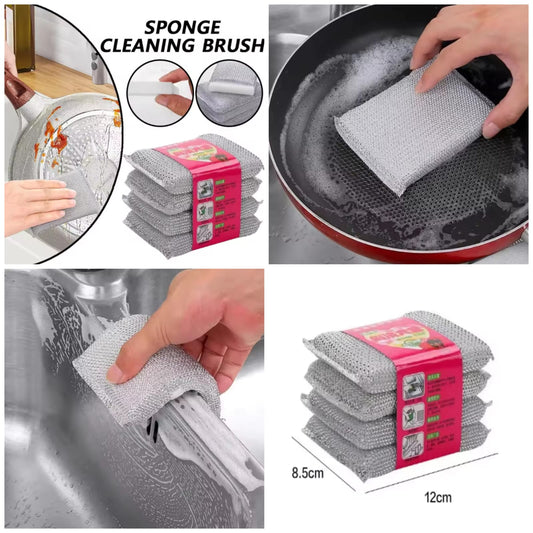 4Pcs Heavy Duty Dishwashing Sponges Kitchen Cleaning Pads Price in Pakistan"