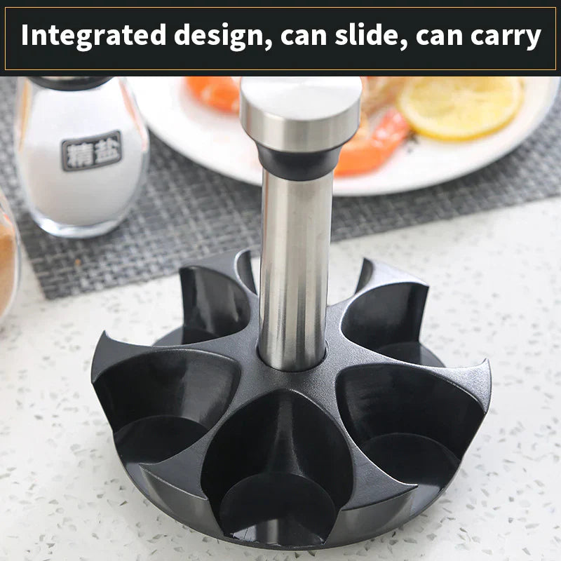 6 in 1 Rotating Spice Jar Set – 360° Seasoning Organizer for Kitchen Storage in Pakistan