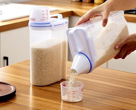 Airtight Food Storage Containers – 2.5L Cereal & Snack Kitchen Jars