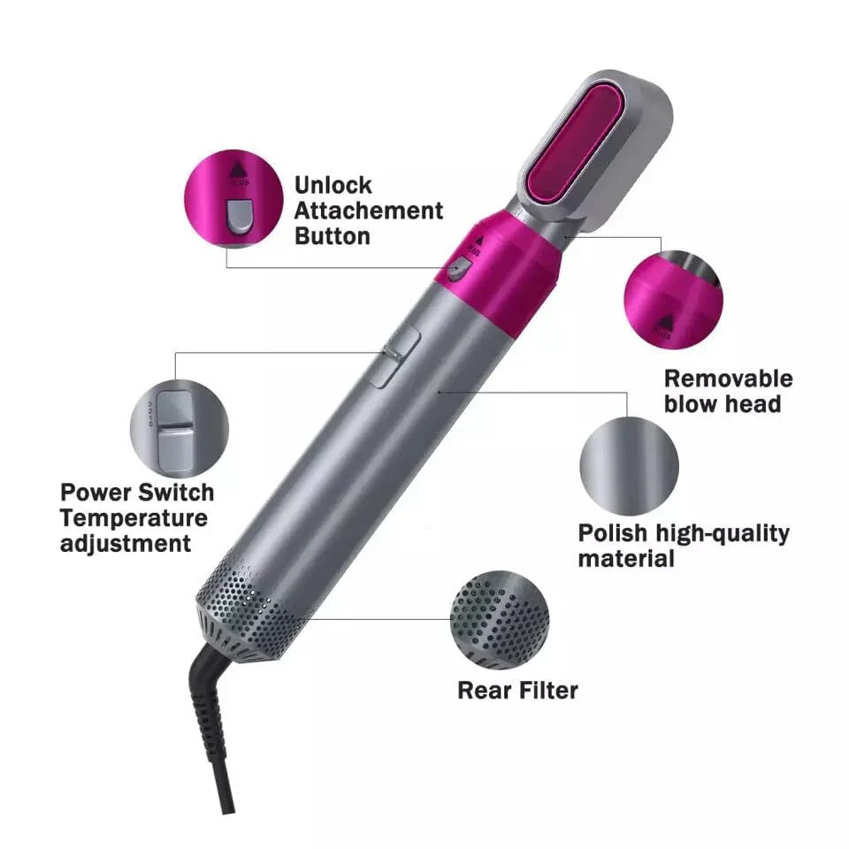 Hair Dryer 5-in-1 Multifunctional Styling Kit – Professional Hot Air Brush & Volumizer