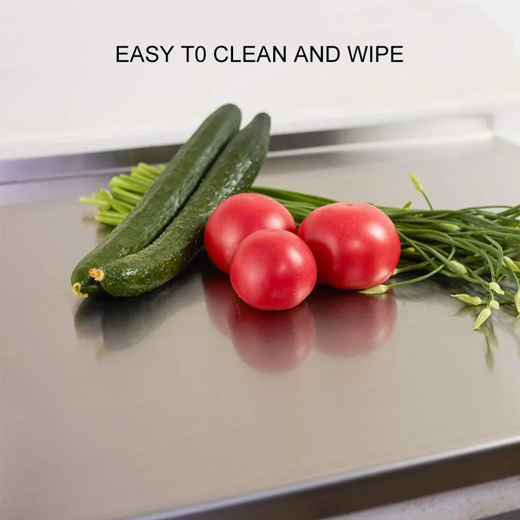 Stainless Steel Chopping Board 41x32cm – Large Durable Kitchen Cutting Board for Food Prep