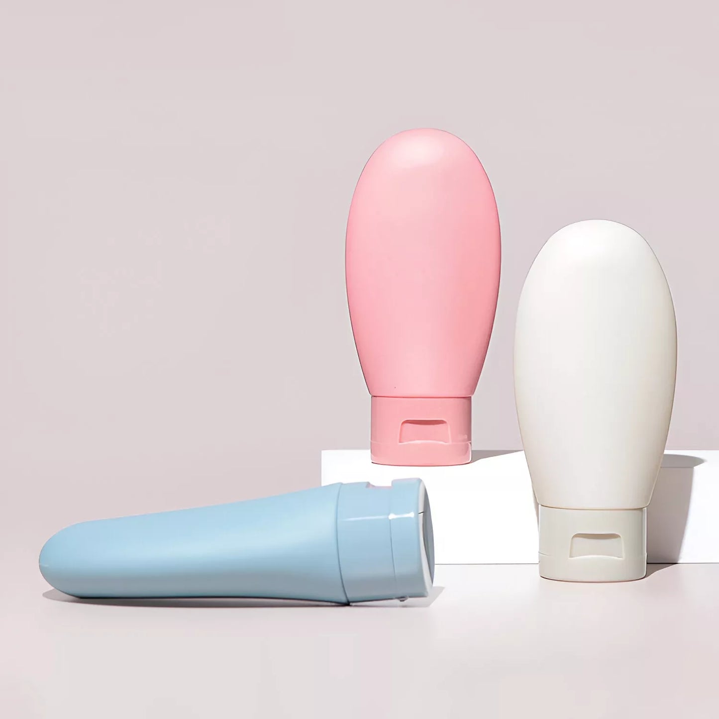 Premium 3pcs Travel-Sized Refillable Cosmetic Bottles Set – 60ml Mini Containers for Travel and Daily Use