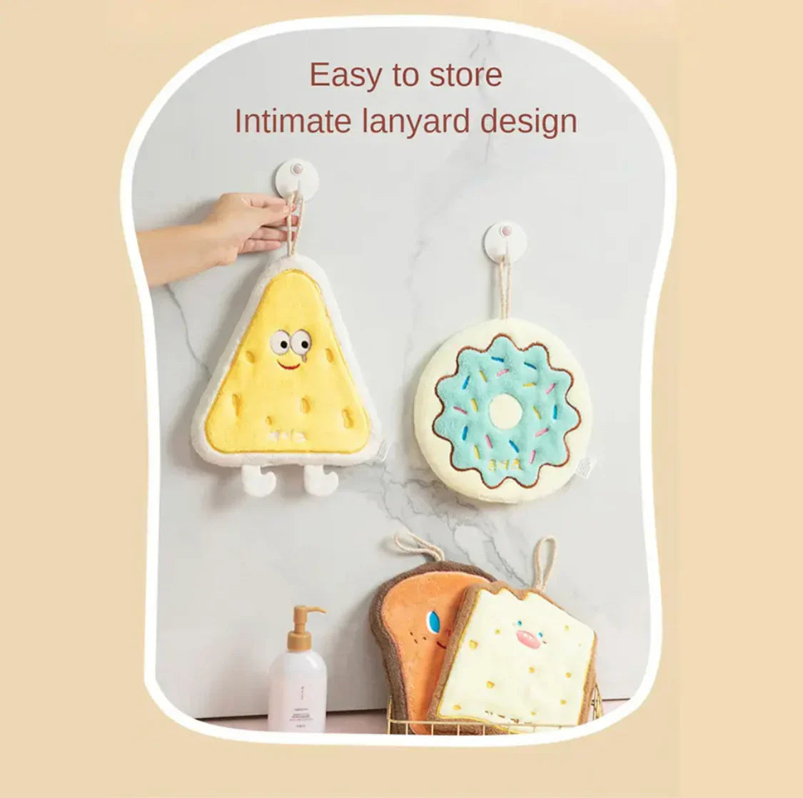 Cartoon Shape Double Thickness Absorbent Hand Towel – Soft & Cute Bathroom Towel