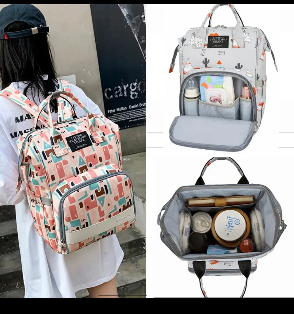 Travel Mummy Diaper Bag – Large Capacity Maternity Nappy Backpack for Moms