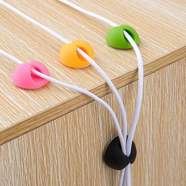 6 Pcs Self-Adhesive Silicone Cable Clips – Wire Organizer Set