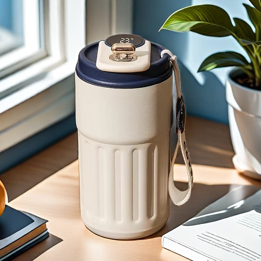 Smart Stainless Steel Coffee Mug with LED Temperature Display – Hot & Cold Travel Cup in Pakistan