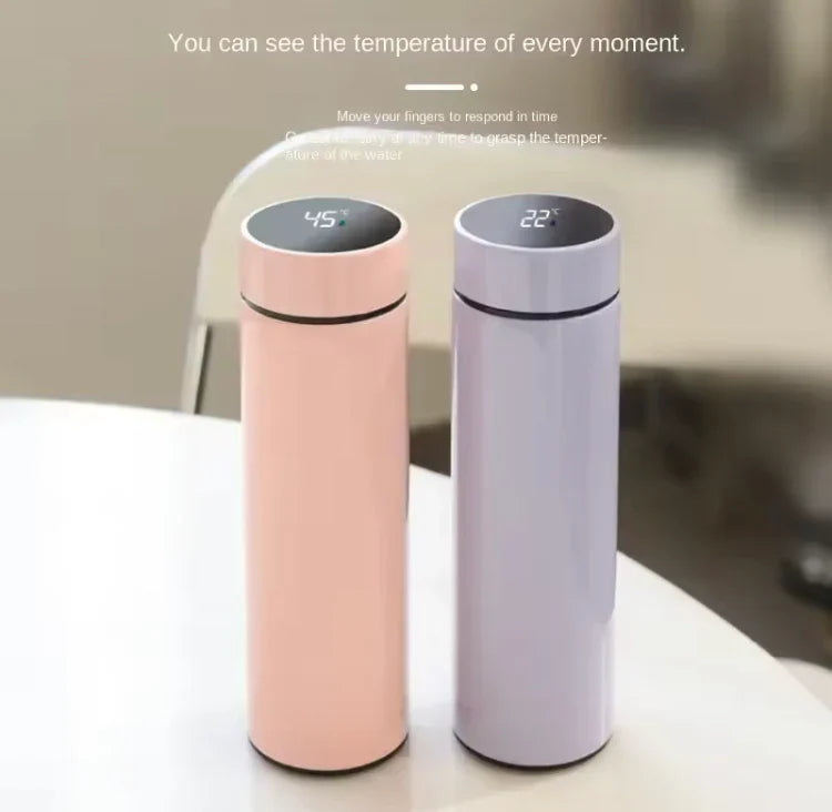 500ML Smart Water Bottle with LED Temperature Display – Stainless Steel Vacuum Insulated Thermos Flask for Hot & Cold Drinks in Pakistan