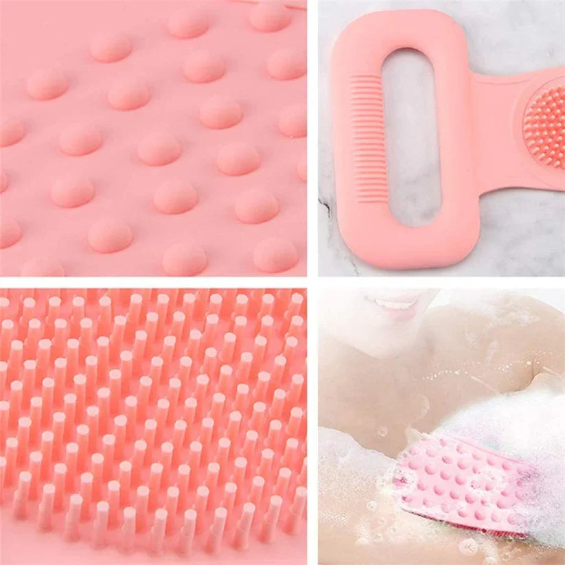 Silicone Back Scrubbing Belt – Double-Sided Exfoliating Body Scrubber