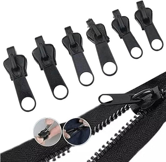 6 Pcs Instant Zip Puller Repair Kit – Removable Zipper Slider Replacement Set for Jackets, Bags & Clothes | Premium Quality