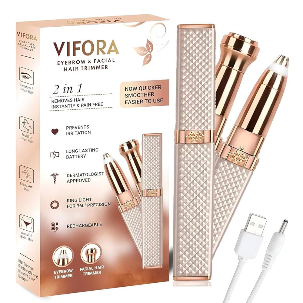 Imported – 2 in 1 Eyebrow & Facial Hair Removal Trimmer for Women