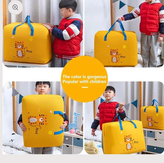 Double Zipper Dino Storage Bag for Kids – Fun & Spacious Organizer