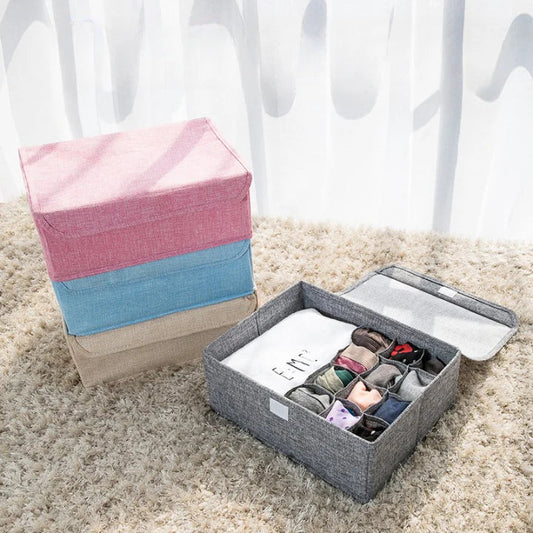 Foldable Socks & Undergarments Organizer Container Box – Drawer Storage Solution