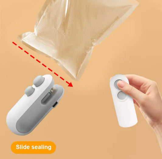 2 in 1 Rechargeable Bag Sealer & Cutter – Heavy Duty Heat Sealing Machine
