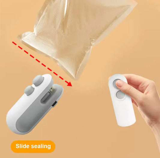 2 in 1 Rechargeable Bag Sealer & Cutter – Heavy Duty Heat Sealing Machine