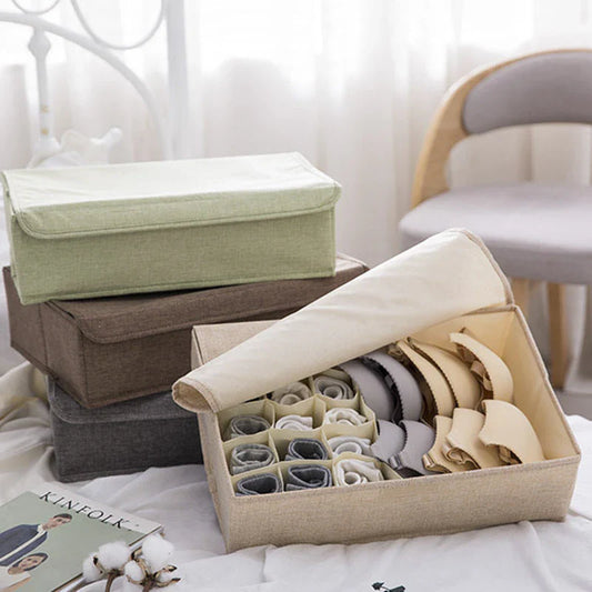Foldable Socks & Undergarments Organizer Container Box – Drawer Storage Solution
