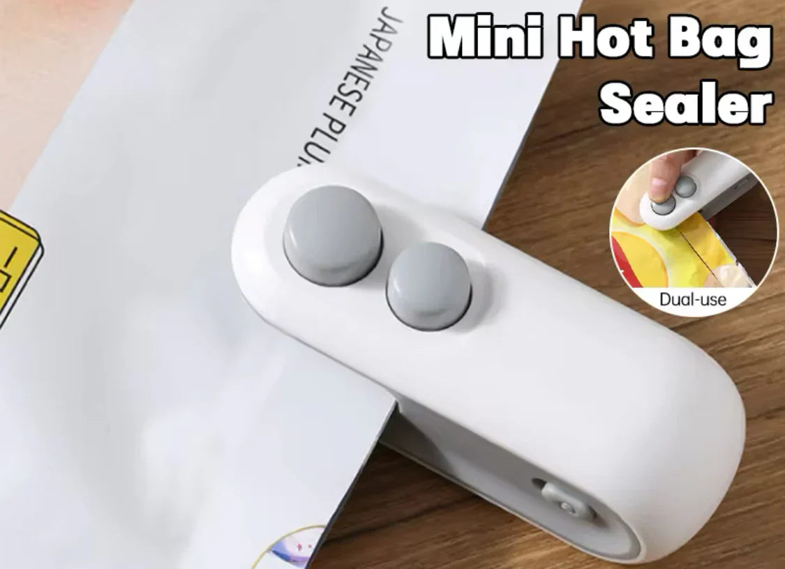 2 in 1 Rechargeable Bag Sealer & Cutter – Heavy Duty Heat Sealing Machine