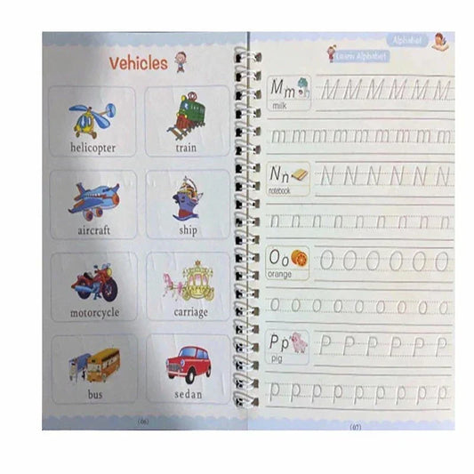 4pcs Sank Magic Practice Copybook Set – Reusable Handwriting Books with 10 Refills for Kids