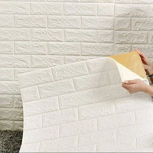 3D Brick Wall Stickers – Self-Adhesive Waterproof Wall Panels Wallpaper (70*77CM)