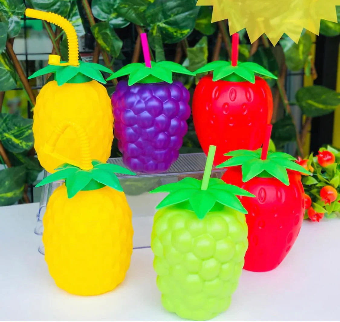 Cute Fruit Shape Water Bottle – Portable Leak Proof Straw Bottle for Kids | Premium Quality School & Travel Water Bottle in Pakistan