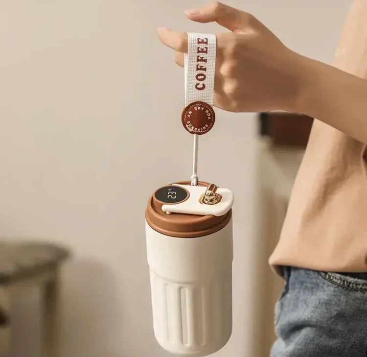 Smart Stainless Steel Coffee Mug with LED Temperature Display – Hot & Cold Travel Cup in Pakistan