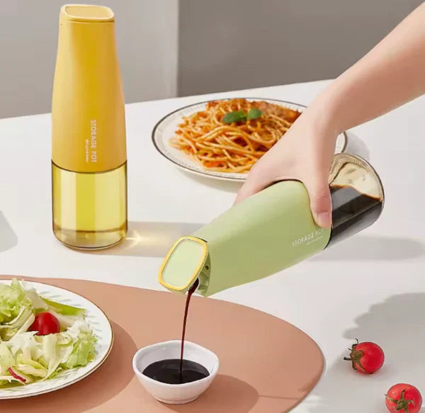 Imported 450ML Leakproof Oil Bottle – Precision Pour Glass Dispenser