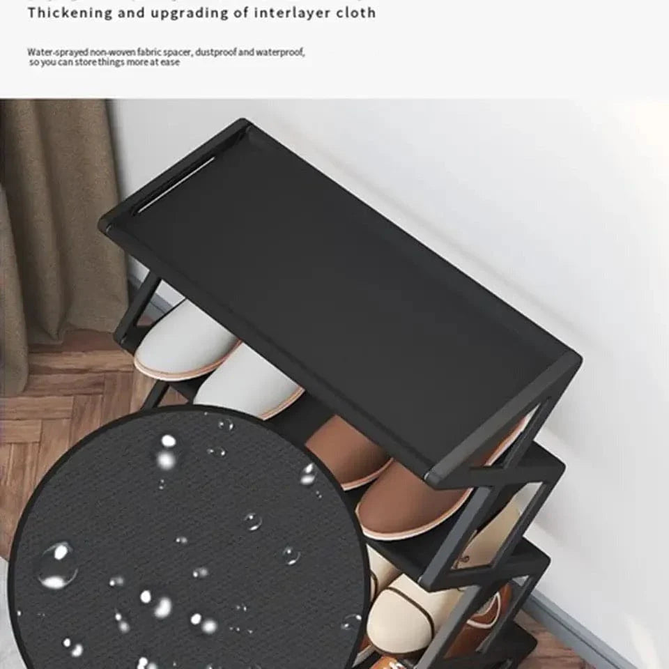 4-Tier Modern X-Shape Shoe Rack – Stylish & Space-Saving Storage Organizer in Pakistan