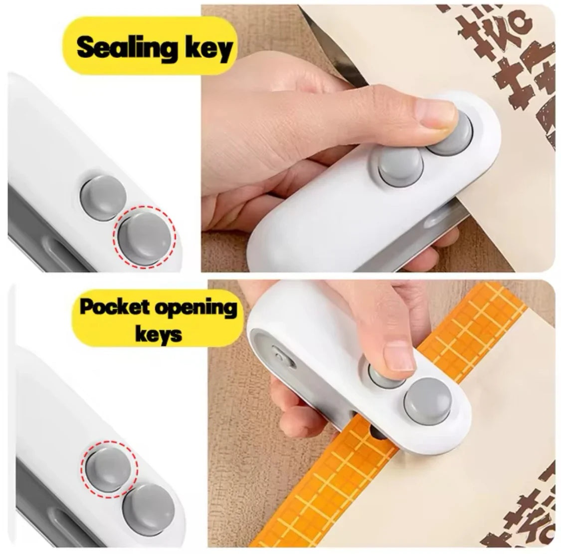 2 in 1 Rechargeable Bag Sealer & Cutter – Heavy Duty Heat Sealing Machine