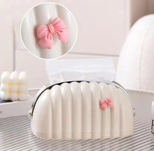 Luxury Creative Shell Tissue Box – Bread Style Decorative Napkin Holder for Tea Table & Living Room Décor